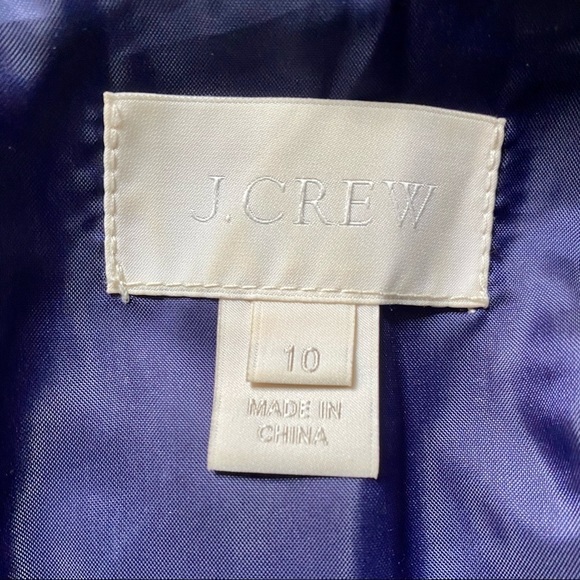 J. Crew Vintage Blue Fully Lined Silk Cocktail Dress Size 10 - Picture 7 of 12